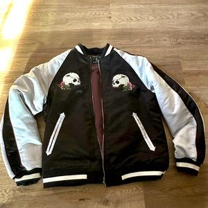Urban outfitters bomber jacket with skulls